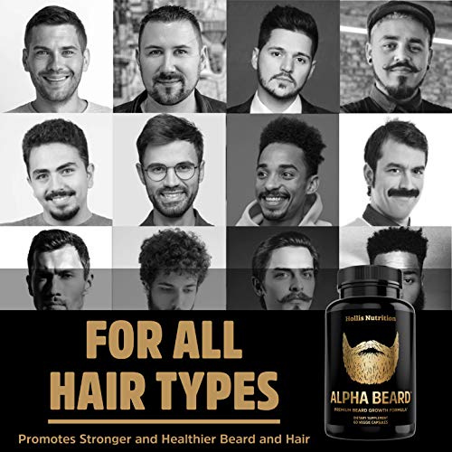 ALPHA BEARD Growth Vitamins | Biotin 10,000mcg, Patented OptiMSM®, goMCT®, Co...