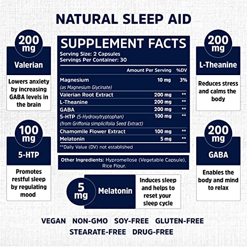 Sleep Fairy Natural Sleep Aid | Non-Habit Forming | Herbal Sleeping Pills for...