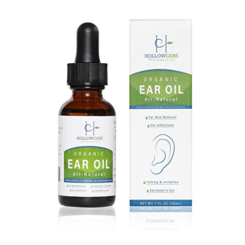 HOLLOWCARE THERAPEUTICS Organic Ear Oil For Wax Removal | Ear Infections, Swi...