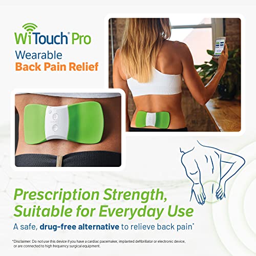 Hollywog TENS Unit for Back Pain, WiTouch Pro Wireless & Wearable Electronic ...