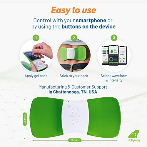 Hollywog TENS Unit for Back Pain, WiTouch Pro Wireless & Wearable Electronic ...