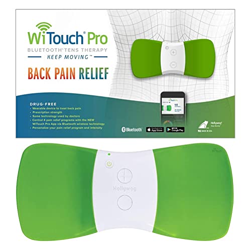 Hollywog TENS Unit for Back Pain, WiTouch Pro Wireless & Wearable Electronic ...