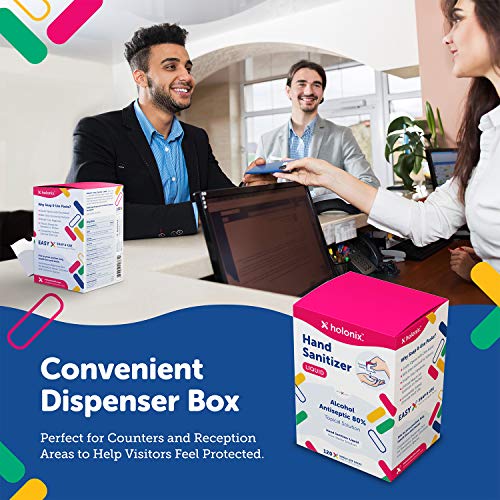 HOLONIX Hand Sanitizer Liquid - Alcohol Antiseptic 80%, Unscented Non-Sterile...