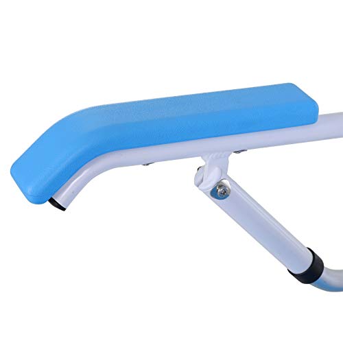 HOMCOM Accessibility Commode Wheelchair, Rolling Shower Wheelchair with 4 Cas...