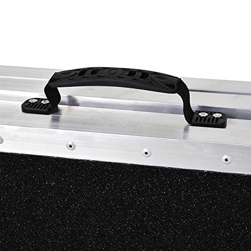 HOMCOM Aluminum Portable Skidproof PVC Carpeted Folding Wheelchair Ramp, 6'