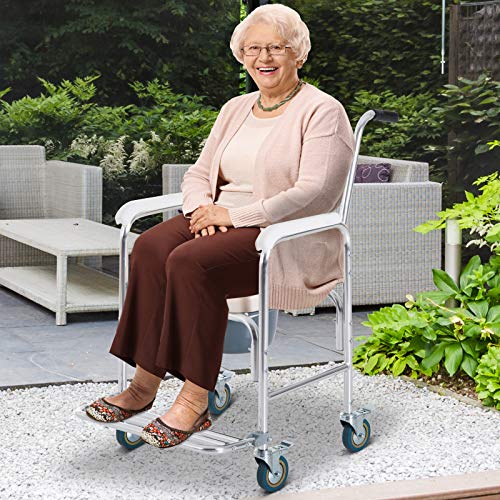 HomCom Personal Mobility Durable Waterproof Shower Accessible Transport Commo...