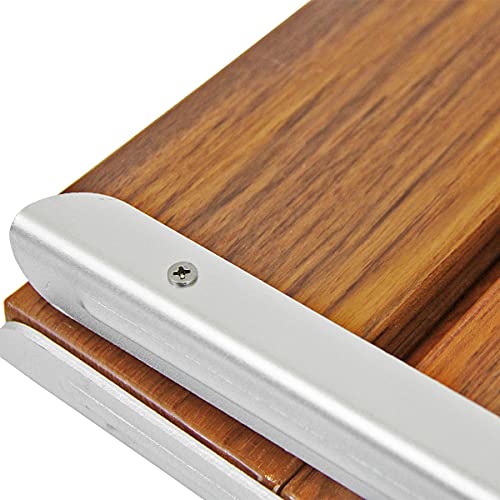 18" ADA Compliant Folding Serena Teak Wood Shower Bench Seat, Clear Coated fo...