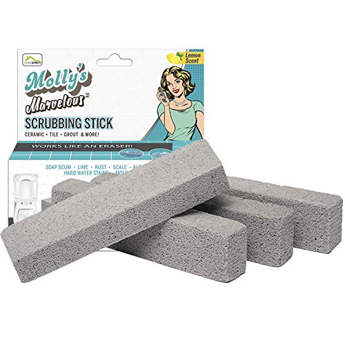 Molly's Marvelous Scrubbing Sticks, Pumice Stones for Tiles, Bathroom and Kit...