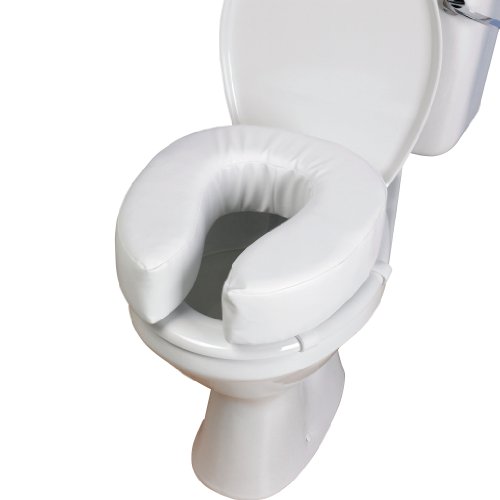 Homecraft Padded Raised Toilet Seat Without Lid, Elevated Comfort Toilet Seat...