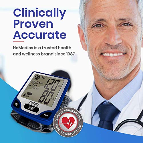 HoMedics Automatic Blood Pressure Monitor, Wrist | Smart Measure Technology |...