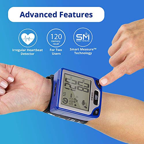 HoMedics Automatic Blood Pressure Monitor, Wrist | Smart Measure Technology |...