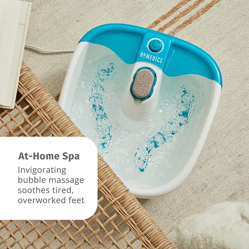 HoMedics Bubble Mate Foot Spa, Toe Touch Controlled Foot Bath with Invigorati...