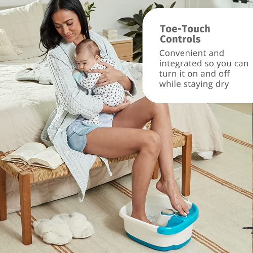 HoMedics Bubble Mate Foot Spa, Toe Touch Controlled Foot Bath with Invigorati...