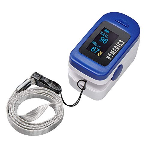 HoMedics Pulse Oximeter, Blood Oxygen Saturation Monitor with Easy One-Touch ...