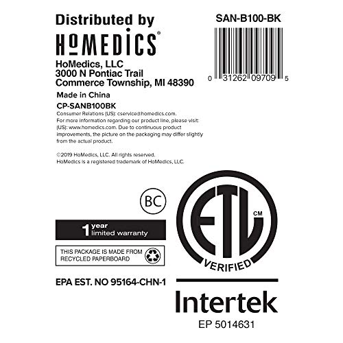 HoMedics UV Clean Sanitizer Bag Portable UV Light Sanitizer, Fast Germ Saniti...