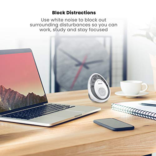 Homedics White Noise Sound Machine | Portable Sleep Therapy for Home, Office,...