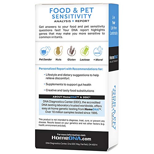 HomeDNA Food & Pet Sensitivity at-Home DNA Test Kit | Lab Fees NOT Included |...