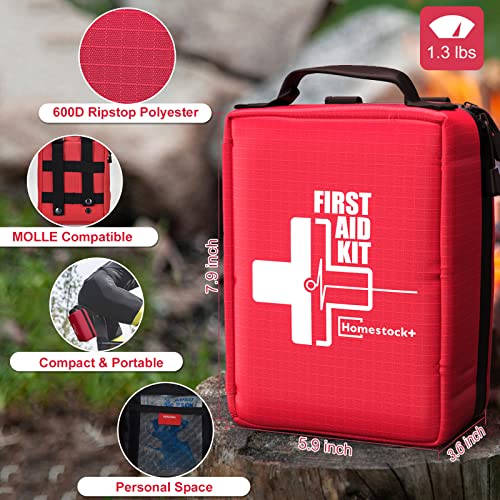 【2022 New】Professional First Aid Kit, Trauma Kit with Labelled Compartments...