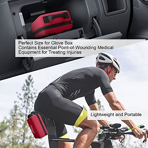 【2022 New】Professional First Aid Kit, Trauma Kit with Labelled Compartments...