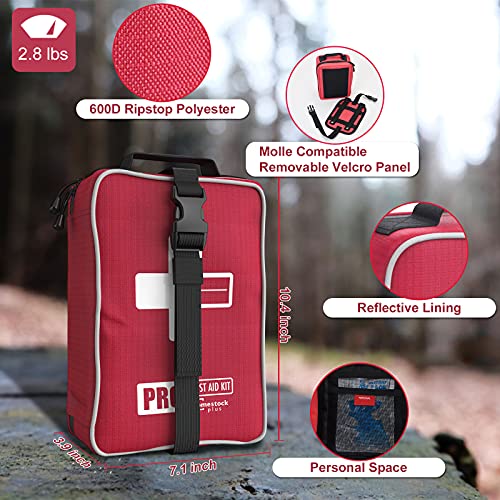 【2022 Upgrade】Comprehensive First Aid Kit with Labelled Compartments, Molle...