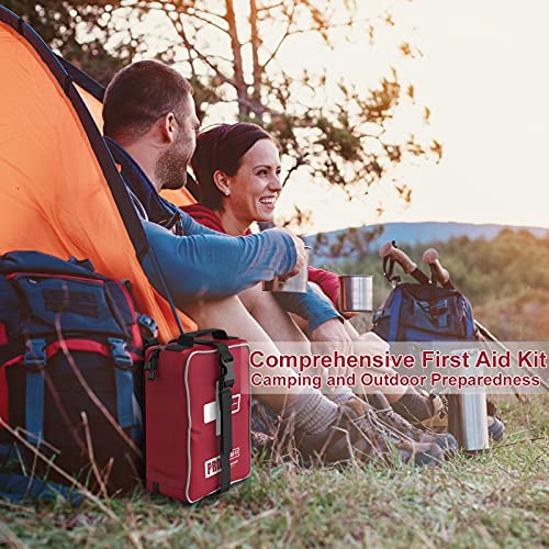 【2022 Upgrade】Comprehensive First Aid Kit with Labelled Compartments, Molle...