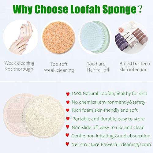 Facial Cleanser,2020 Newest Face Scrubber Natural Loofah Facial Cleansing Reu...