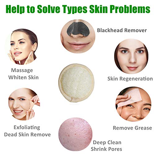 Facial Cleanser,2020 Newest Face Scrubber Natural Loofah Facial Cleansing Reu...