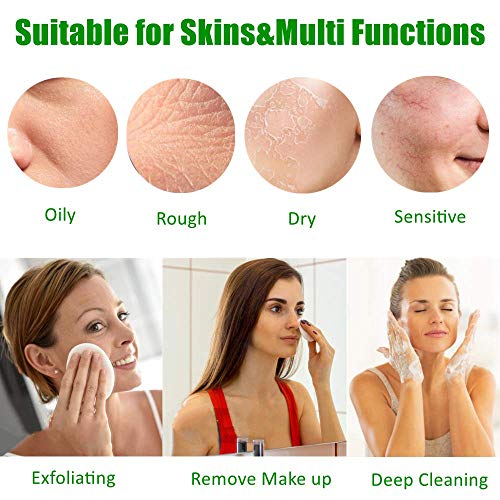 Facial Cleanser,2020 Newest Face Scrubber Natural Loofah Facial Cleansing Reu...