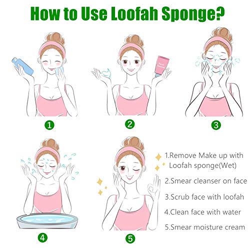 Facial Cleanser,2020 Newest Face Scrubber Natural Loofah Facial Cleansing Reu...