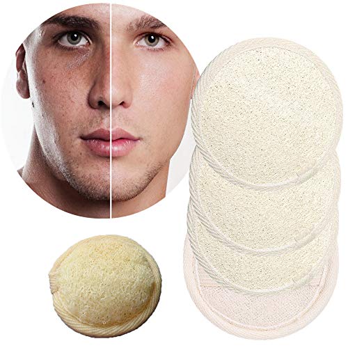 Facial Cleanser,2020 Newest Face Scrubber Natural Loofah Facial Cleansing Reu...