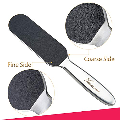 2 Pieces Professional Pedicure Foot File - Reusable Stainless Steel Feet Rasp...