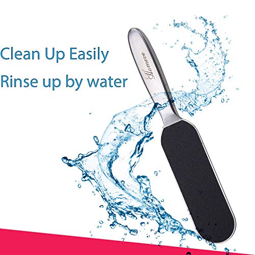 2 Pieces Professional Pedicure Foot File - Reusable Stainless Steel Feet Rasp...