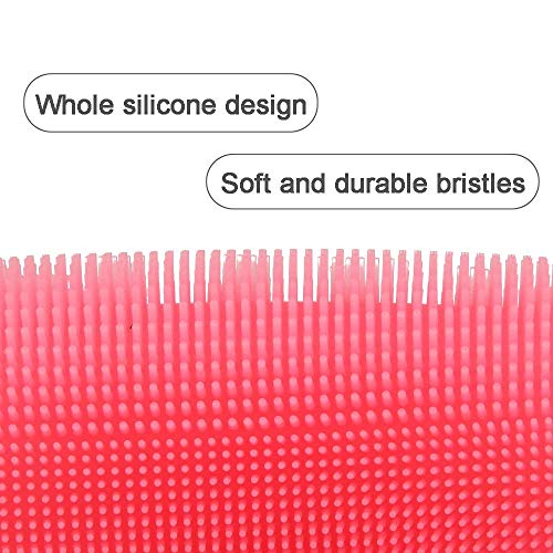 1 Pack Soft Silicone Body Scrubber Food-grade Exfoliating Glove Shower Cleans...