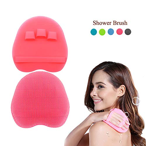 1 Pack Soft Silicone Body Scrubber Food-grade Exfoliating Glove Shower Cleans...
