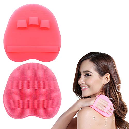 1 Pack Soft Silicone Body Scrubber Food-grade Exfoliating Glove Shower Cleans...