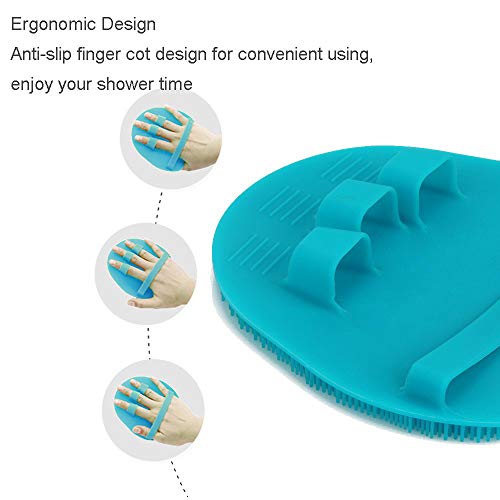 Pure Silicone Body Massage Brush Body Wash Bath Shower Tool, with Super Soft ...