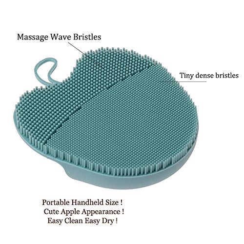 Soft Manual Silicone Facial Cleansing Brush Mild Face Wash Scrubber, Exfoliat...