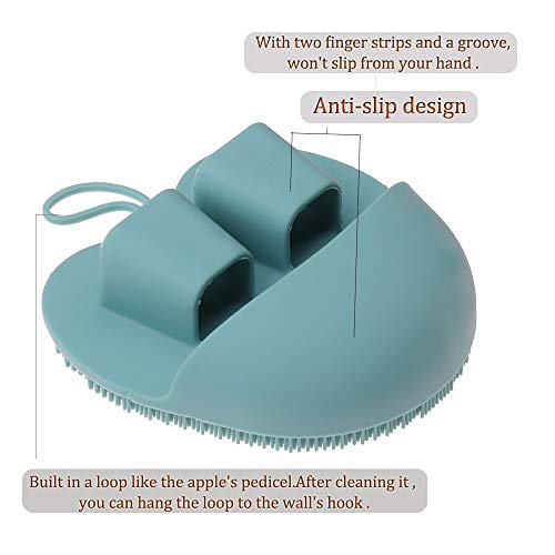 Soft Manual Silicone Facial Cleansing Brush Mild Face Wash Scrubber, Exfoliat...