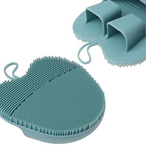 Soft Manual Silicone Facial Cleansing Brush Mild Face Wash Scrubber, Exfoliat...
