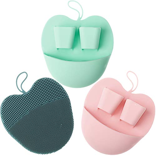 Soft Manual Silicone Facial Cleansing Brush Mild Face Wash Scrubber, Exfoliat...