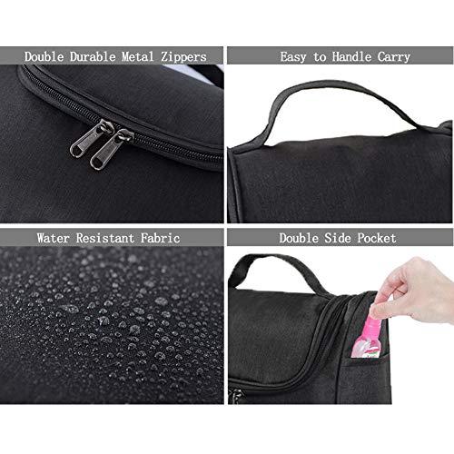 Homthumb Hanging Toiletry Bag for Women and Men,Water-resistant Travel Cosmet...