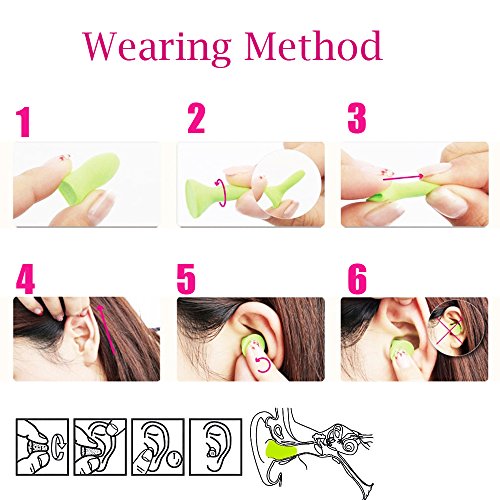 HONBAY 10 Pairs 20 PCS Soft Foam Ear Plugs Fit Your Ears Perfectly Hearing Pr...
