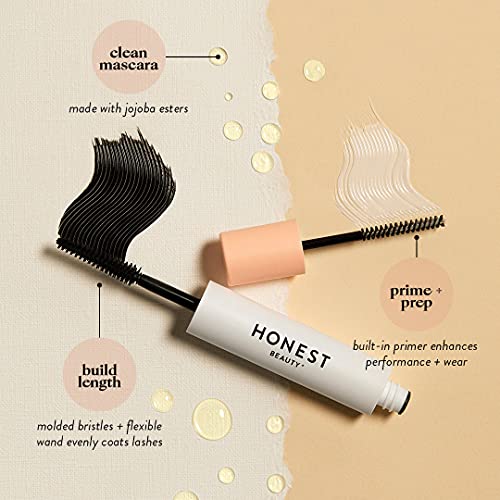 Honest Beauty Extreme Length Mascara + Lash Primer | 2-in-1 Boosts Lash Lengt...
