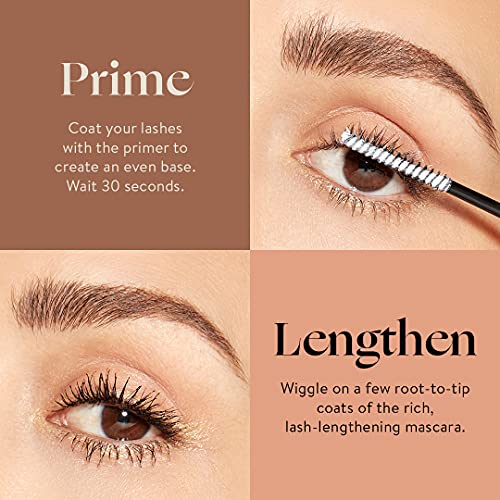 Honest Beauty Extreme Length Mascara + Lash Primer | 2-in-1 Boosts Lash Lengt...