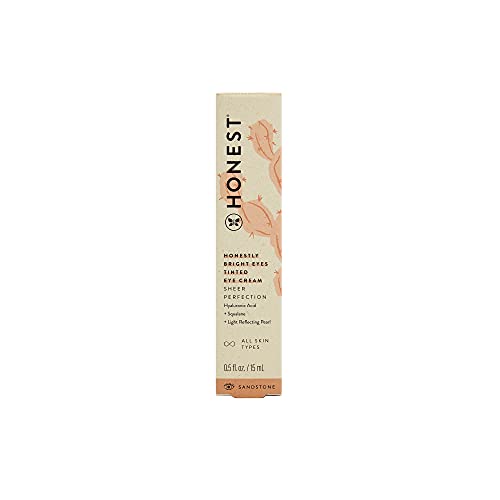 Honest Beauty Honestly Bright Eyes Tinted Eye Cream, Sandstone with Hyaluroni...