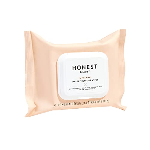 Honest Beauty Makeup Remover Wipes with Grape Seed & Olive Oils | Paraben Fre...
