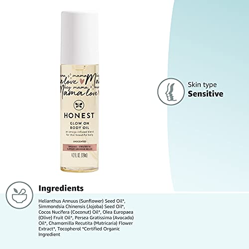The Honest Company Honest Mama Glow On Body Oil, 4.2 Fl Oz