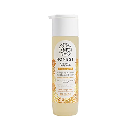 The Honest Company Perfectly Gentle Sweet Orange Vanilla Shampoo + Body Wash,...