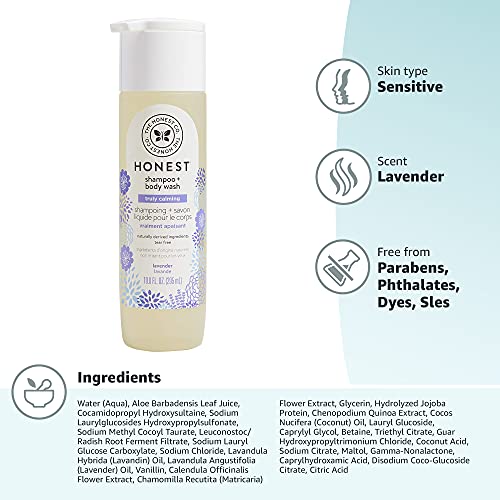The Honest Company Shampoo + Body Wash, Lavender, 10 Fl. Oz