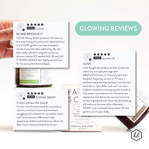 Honey Belle Coffee Scrub | Organic Coffee Scrub for Face & All Natural Body S...